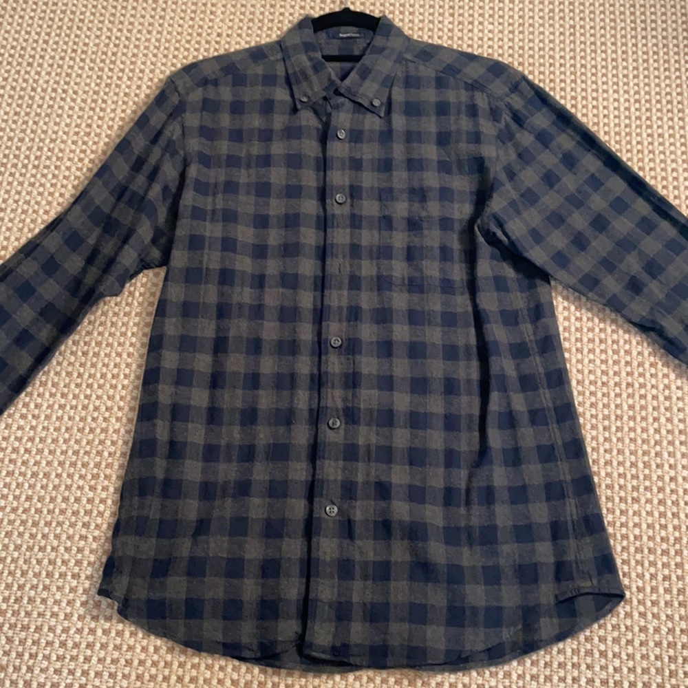ZegnaSport Plaid Flannel Button Down Shirt